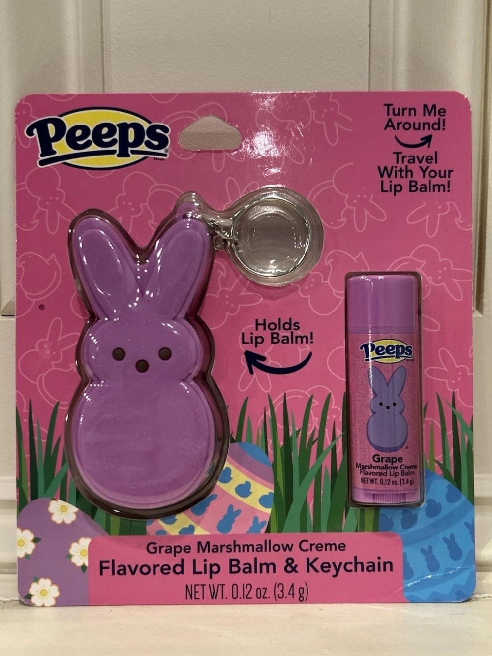 Peeps Grape Lip Balm & Bunny Keychain - Purple